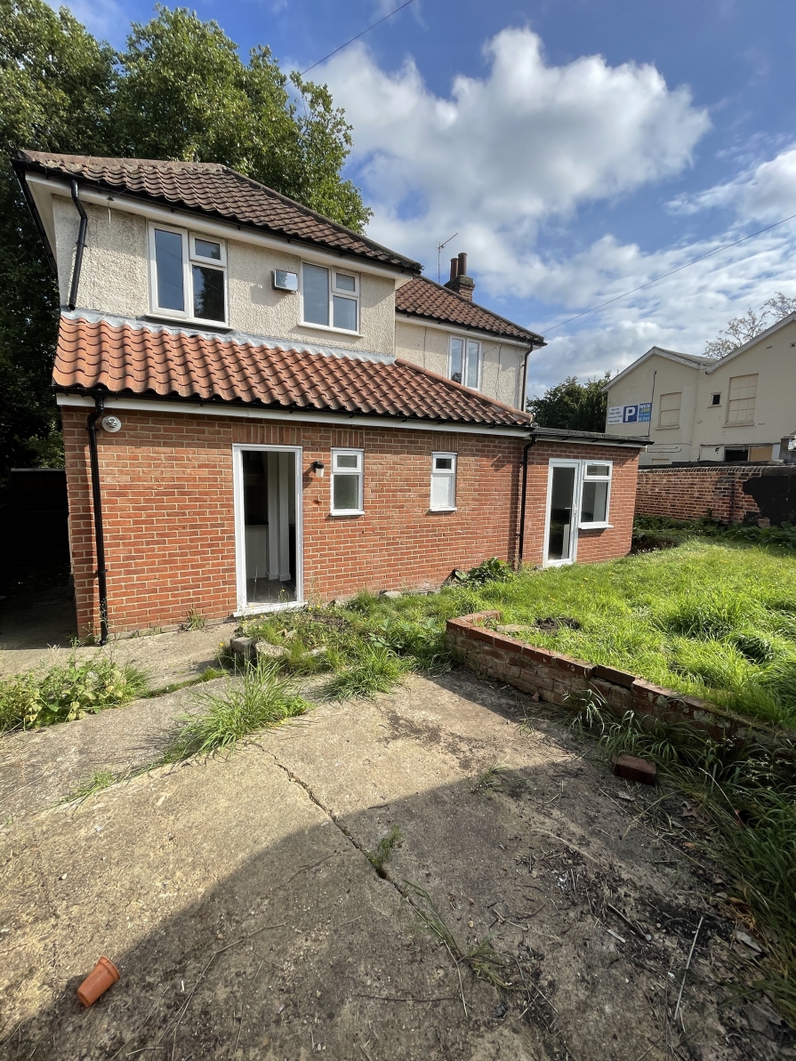 Rear of house